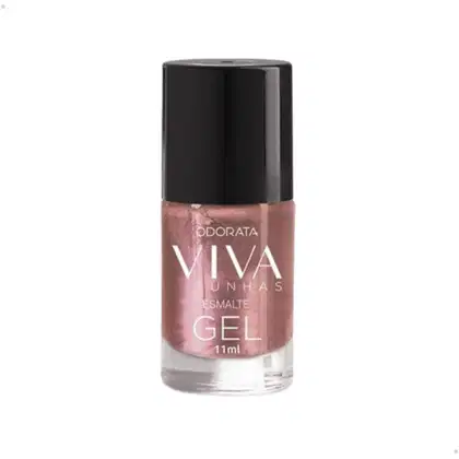 Imagem do produto Esmalte Em Gel Riqueza Rosado Cintilante Não Precisa Cabine Secagem Rápida Hipoalergênico Viva Unhas ODORATA REF 2700