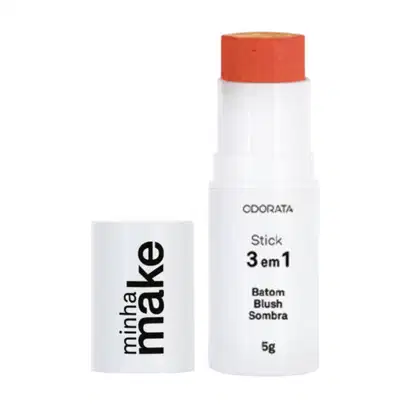 Imagem do produto Stick 3 em 1 Sombra Batom Blush Cor Coral Minha Make 5g Odorata REF 2759