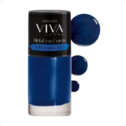 Imagem do produto Esmalte Em Gel Metalizado Astronauta Azul Não Precisa Cabine Seca Rápido Hipoalergênico Viva Unhas ODORATA REF 2775