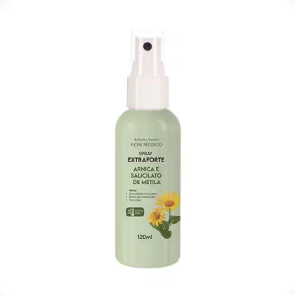 Spray Corporal Abelha Rainha Bom Médico Arnica e Salicilato de Metila Extraforte, 120ml.