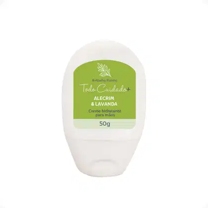 Creme Hidratante para Mãos Abelha Rainha Todo Cuidado Alecrim & Lavanda, 50g.