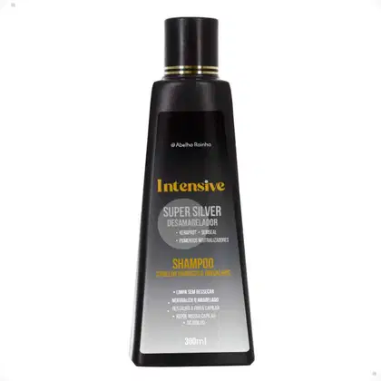 Imagem do produto Shampoo Desamarelador para Cabelos Brancos e Grisalhos Intensive Super Silver 300ml Abelha Rainha REF 4107