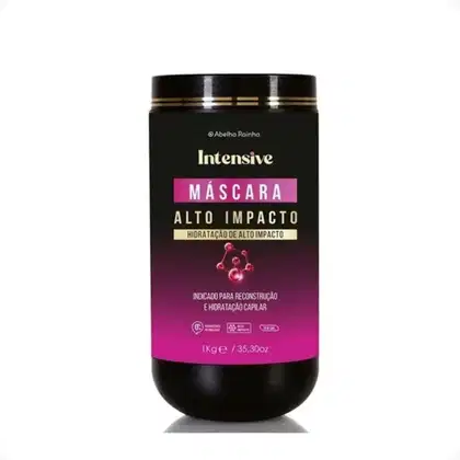 Imagem do produto Máscara Capilar Alto Impacto Rendimento Reconstrução Hidratação Dos Cabelos Intensive Abelha Rainha 1kg REF 4113