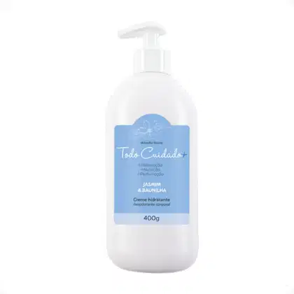 Loção Hidratante Corporal Abelha Rainha Todo Cuidado+ Jasmim & Baunilha, 400g.