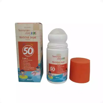Imagem do produto Protetor Solar Kids Roll-on FPS 50 Ultraproteção Infantil Sem Óleo Summer Day Odorata 60ml REF 4730