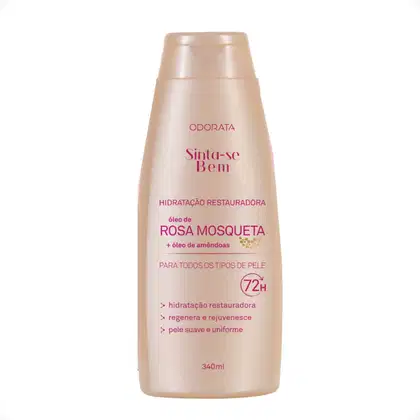 Imagem do produto Hidratante Corporal Hidratação Restauradora Óleo de Rosa Mosqueta + Óleo de Amêndoas 340ml Sinta-se Bem Odorata REF 4741