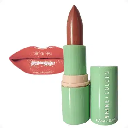 Imagem do produto Batom Cremoso Brilho e Sabor Pêssego Gostinho de Frutas Shine Colors Abelha Rainha REF 4951