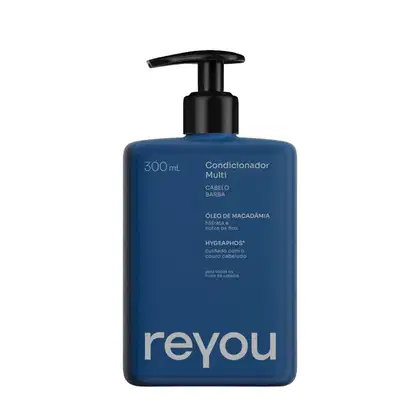 Condicionador Multifuncional reyou Cabelo e Barba, 300ml.