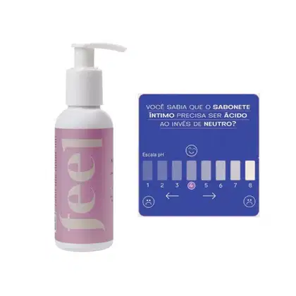 Imagem do produto Sabonete Íntimo Feel 120ml Vegano Sem Perfume Respeita o pH Natural
