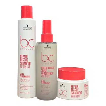 Imagem do produto Kit Schwarzkopf Repair Rescue - Shampoo 250ml + Máscara 200g + Spray Conditioner 200ml