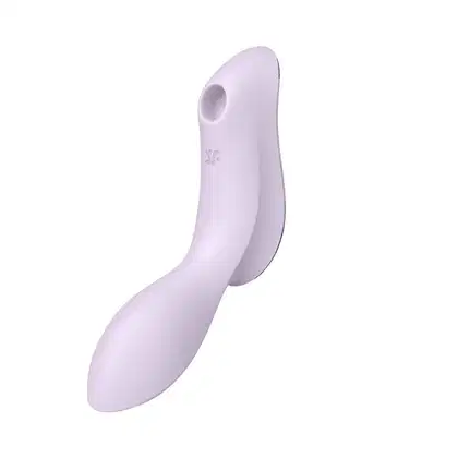 Imagem do produto Vibrador de clitóris e ponto g recarregável com motor duplo 11 ondas de pressão e 12 vibração - Satisfyer curvy trinit 2