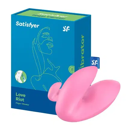 Imagem do produto Vibrador de dedo 12 Modos de Vibração Satisfyer Love Riot Rosa