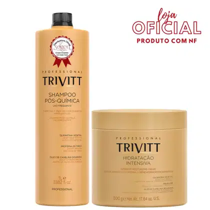 Imagem do produto Trivitt: Hidratação Intensiva 500g e Shampoo Pós-Química para Uso Frequente 1L