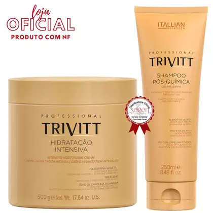 Imagem do produto Trivitt: Hidratação Intensiva 500g e Shampoo Pós-Química para Uso Frequente 250ml