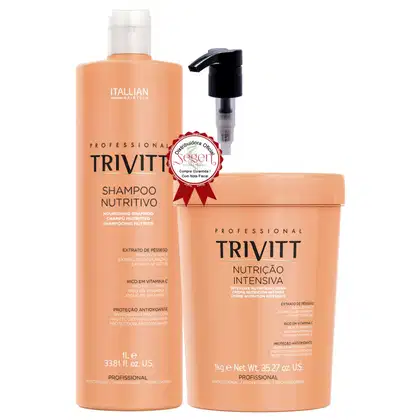 Imagem do produto Kit de Nutrição Trivitt - Shampoo1L + Hidratação 1Kg