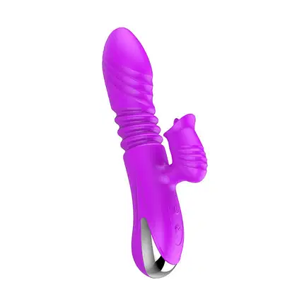 Imagem do produto Vibrador de Ponto G e Clitóris com Movimento Vai e Vem + Estimulador de Língua e Aquecimento Cor Roxo