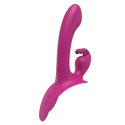 Imagem do produto Vibrador Strapless Duplo Lord Rabbit S-Hande 3 Motores com Controle Remoto USB Cor Vinho