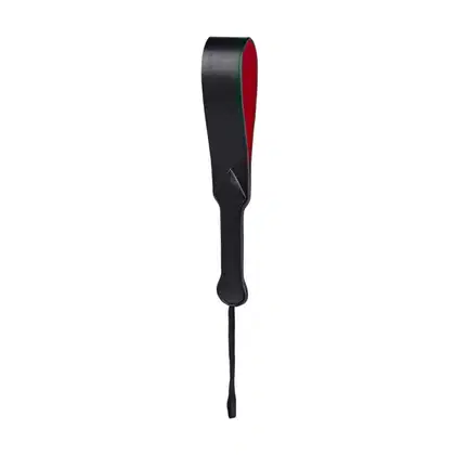 Imagem do produto Sexy Import Soft Touch Preto e Vermelho 35cm x 5cm - Chibata em Couro Sintético