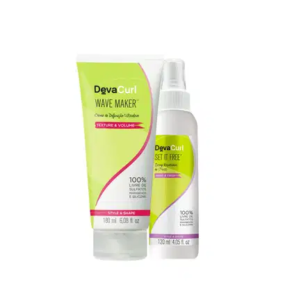 Imagem do produto Kit Deva Curl Set It Free Spray Anti-Frizz + Wave Maker (2 Produtos)