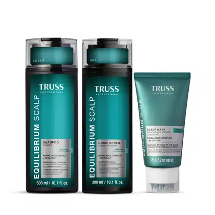 Imagem do produto Combo Truss Equilibrium Scalp: Shampoo 300ml + Condicionador 300ml + Máscara 150g