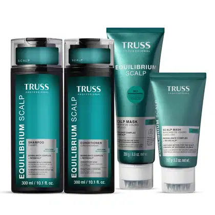Imagem do produto Combo Truss Equilibrium Scalp: Shampoo 300ml + Condicionador 300ml + Máscara 250g + Máscara 150g