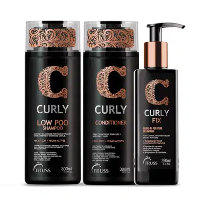 Imagem do produto Combo Low Poo Curly: Shampoo 300ml + Condicionador 300ml + Curly Fix 250ml