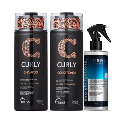 Imagem do produto Combo Curly Obrigatório: Shampoo Curly  300ml + Condicionador Curly 300ml + Spray Uso Obrigatório 260ml