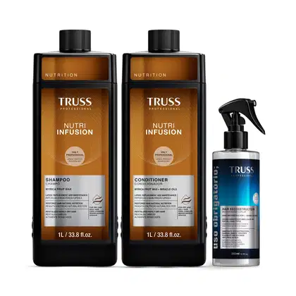 Imagem do produto Combo Truss Shampoo Nutri Infusion 1l + Condicionador Nutri Infusion 1l + Spray Uso Obrigatório;