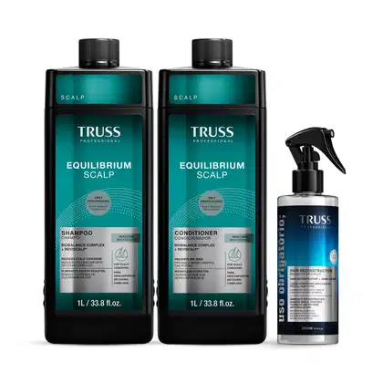 Imagem do produto Combo Truss Shampoo Equilibrium Scalp 1l + Condicionador Equilibrium Scalp 1l + Spray Uso Obrigatório; 260ml