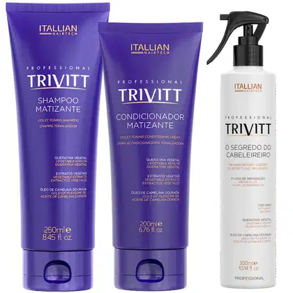 Imagem do produto KIT SHAMPOO E CONDICIONADOR MATIZANTE E SEGREDO  DO CABELEIREIRO TRIVITT