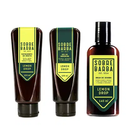 Imagem do produto Trio Sobrebarba - Esfoliante, Gel de Barbear e Balm de Barba - Lemon Drop
