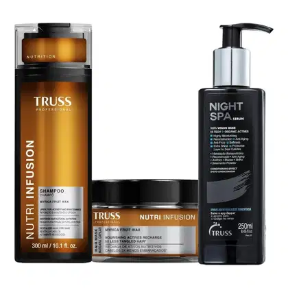 Kit TRUSS Nutri Infusion + Night SPA Trio, 3 produtos.