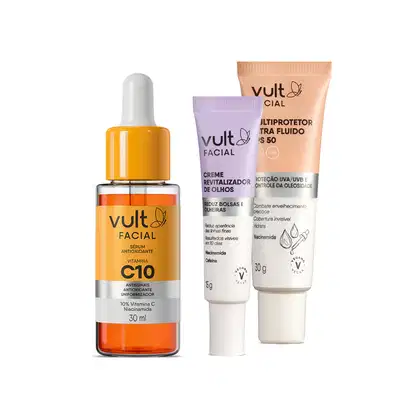Imagem do produto Combo Cuidados Faciais: Sérum Antioxidante 30ml + Multiprotetor Solar 30g + Creme para Área dos Olhos 15g