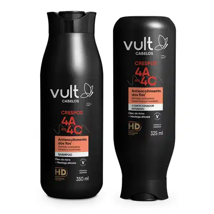 Imagem do produto Combo Vult Cabelos Crespos 4A a 4C: Shampoo 350ml + Condicionador 325ml