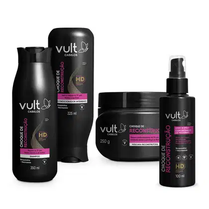 Imagem do produto Kit Vult Cabelos Choque de Reconstrução (4 Produtos)