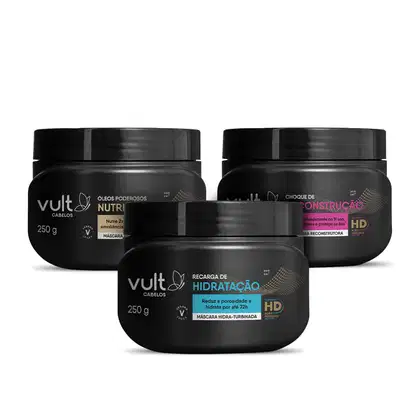 Imagem do produto Kit Vult Cabelos Cronograma Capilar (3 Produtos)