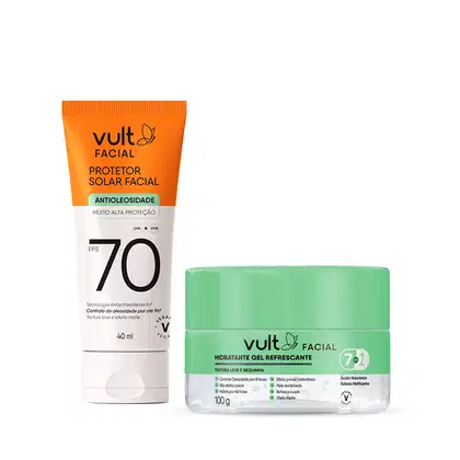 Imagem do produto Combo Vult: Protetor Solar FPS 70 40ml + Gel Hidratante Facial 100g