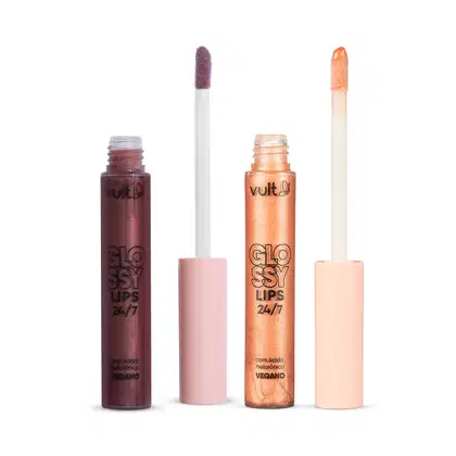 Combo Glossy Lips 24/7 Gloss Labial: Bronze 5,2ml + Pérola Cintilante 5,2ml , avaliado com nota 4.7 de 5