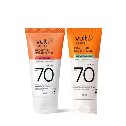 Imagem do produto Combo Vult Facial Protetor Solar Antissinais 40ml + Protetor Solar Facial Fps 70 40ml