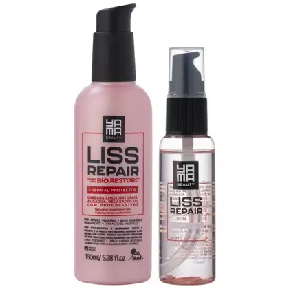 Imagem do produto Kit Finalizador Serum E Protetor Térmico Yama Liss Repair Profissional Cabelos Lisos E Saudávei