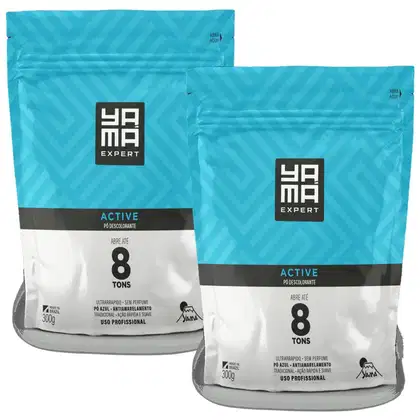 Imagem do produto Kit 2 Pó Descolorante Tradicional Profissional 8 Tons Efeito Rápido Yama Refil 300