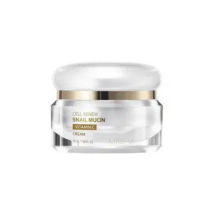 Imagem do produto Missha Cell Renew Snail Mucin Vitamin C Cream 50ml - Creme Hidratante Facial