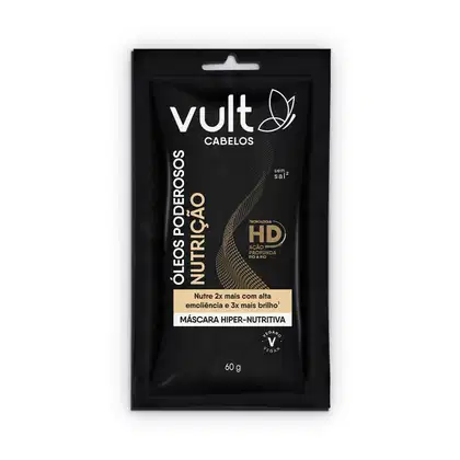 Imagem do produto Sachê Máscara Hiper-Nutritiva Vult Cabelos Óleos Poderosos Nutrição 60g