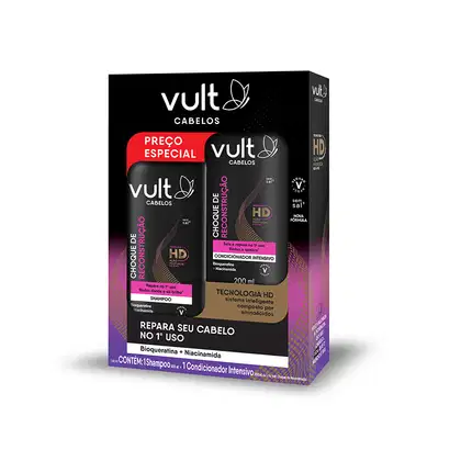Imagem do produto Kit Vult Cabelos Choque de Reconstrução Especial (2 Produtos)