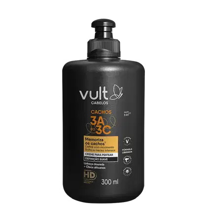 Imagem do produto Vult Cabelos Cachos 3A ao 3C Definição Suave - Creme para Pentear 300ml