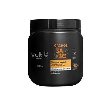Imagem do produto Vult Cabelos Cachos 3A ao 3C Ultra-Umidificadora - Máscara Capilar 500g