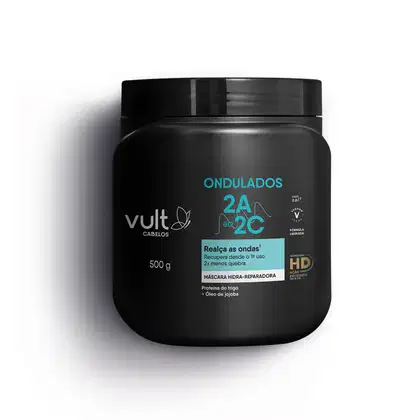 Imagem do produto Vult Cabelos Ondulados 2A ao 2C Hidra-Reparadora - Máscara Capilar 500g