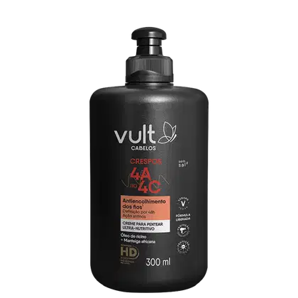 Imagem do produto Vult Cabelos Crespos 4A ao 4C Ultra Nutritivo - Creme para Pentear 300ml