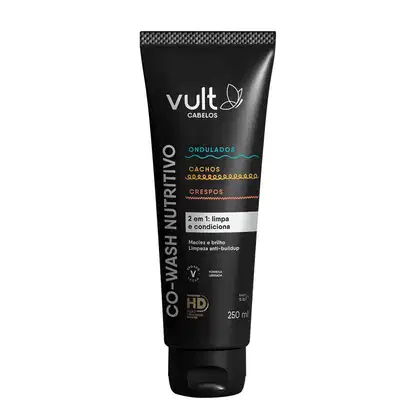Imagem do produto Vult Cabelos Ondulados, Cacheados e Crespos - Co-Wash Nutritivo 250ml