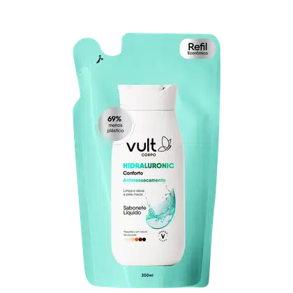 Imagem do produto Vult Corpo Hidraluronic Conforto Antirressecamento Refil - Sabonete Líquido 200ml
